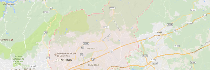 Mapa da cidade de Guarulhos