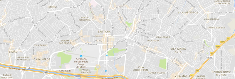 Mapa da Zona Norte de São Paulo SP
